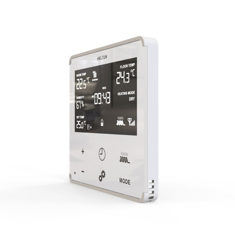 HELTUN - Thermostat Z-Wave+ pour chauffage électrique (blanc)