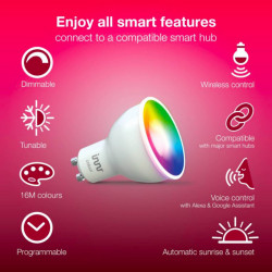 INNR - Connected bulb type GU10 - ZigBee 3.0 RGBW + White adjustable