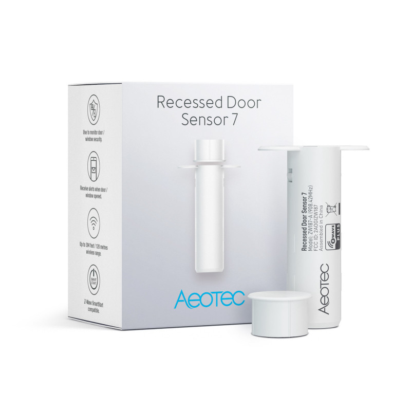 AEOTEC - Capteur d'ouverture de porte à encastrer Z-Wave+ 700 Recessed Door Sensor 7