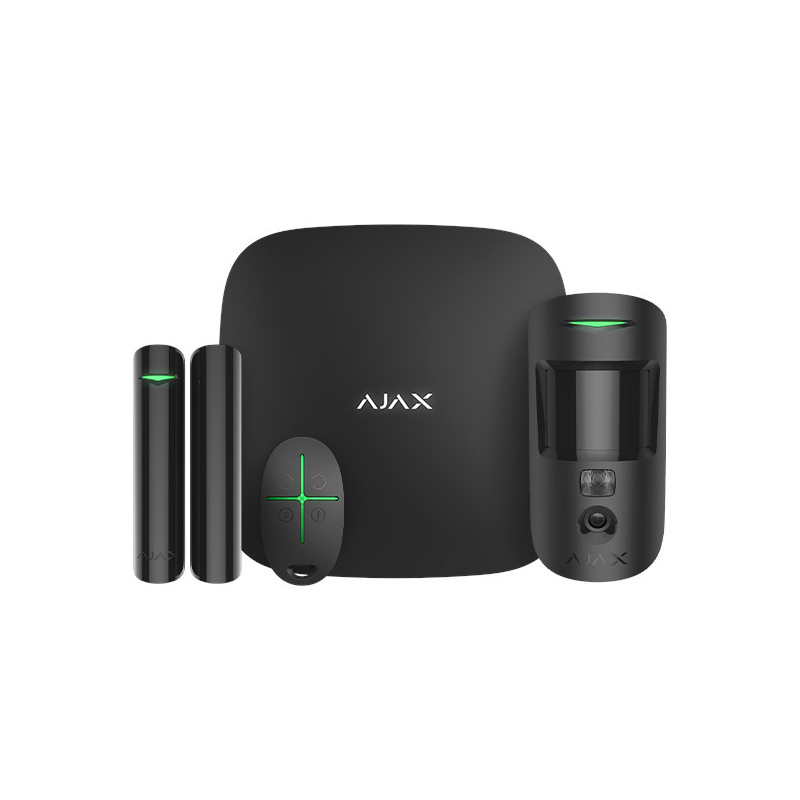 AJAX - Starter kit Cam (Hub2 + DoorProtect + MotionProtectCam + SpaceControl) noir