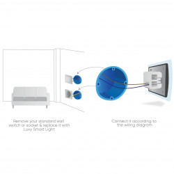 QUBINO - Veilleuse intelligente Z-Wave+ Luxy Smart Light