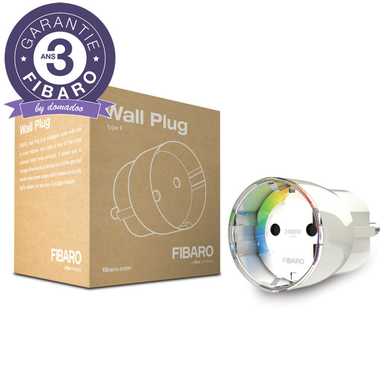 FIBARO - Module prise commutateur et consomètre Z-Wave+ Fibaro Wall Plug FGWPF-102 ZW5, Schuko