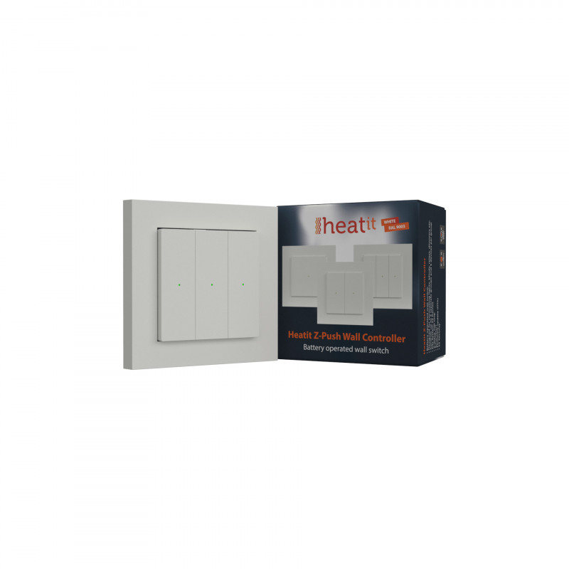 HEATIT CONTROLS - Interrupteur sans fil Z-Wave+ 700 Z-Push Wall Controller blanc