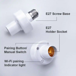 SONOFF - Douille de lampe intelligente WIFI + RF 433 MHz