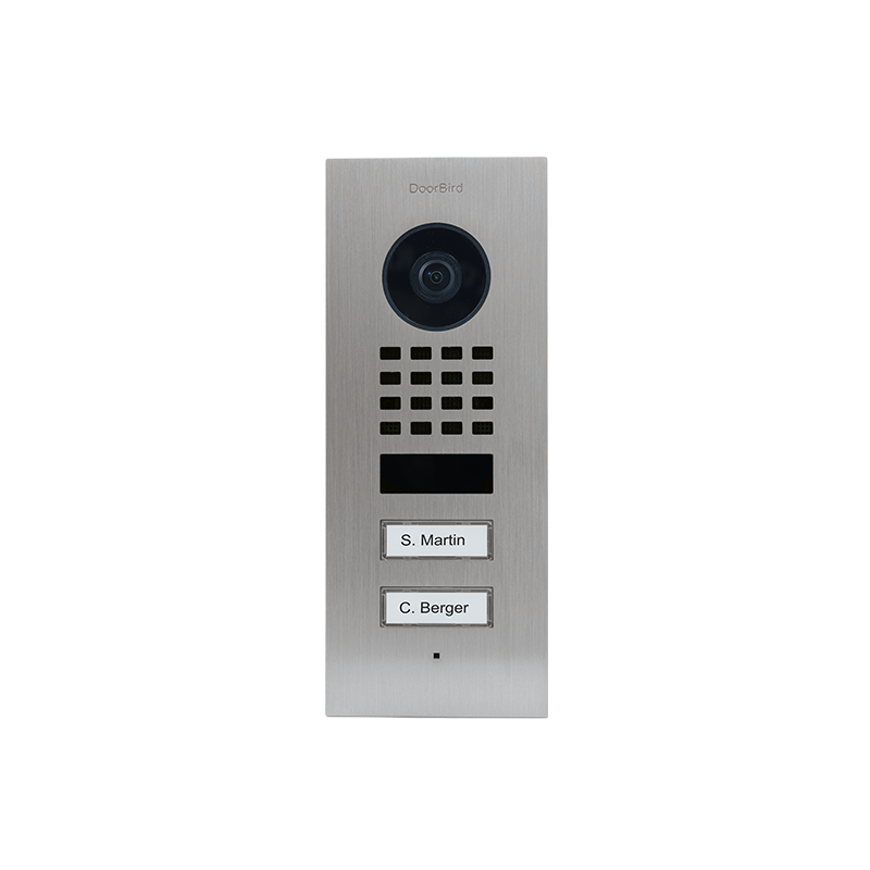 DOORBIRD - Portier vidéo connecté avec 2 boutons d'appel (montage encastré) D1102V
