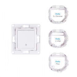 SHELLY - Interrupteur mural simple pour micromodule Shelly Wall Switch 1 (blanc)