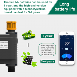 REHENT - Contrôleur d'arrosage Zigbee TUYA (batterie AA + panneau solaire)