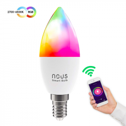 NOUS - TUYA WIFI RGB Smart Bulb (E14 Size)