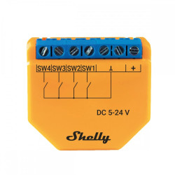 SHELLY - Module d'activation de scènes/actions Wi-Fi Shelly Plus i4 DC