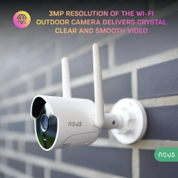 NOUS - Caméra connectée extérieure WIFI TUYA IP (3 MP)