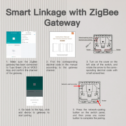 Zigbee Tuya battery-free wireless smart switch - 2 buttons - MOES
