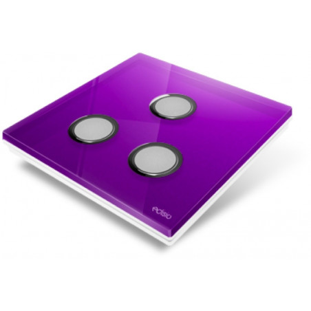 EDISIO - Cover Plate Diamond purple 3 Channels