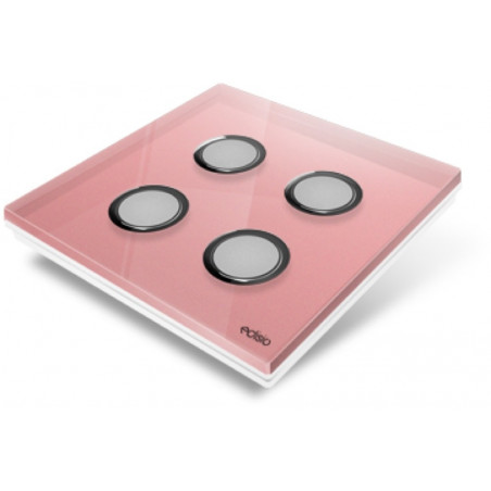 EDISIO - Cover Plate Diamond pink 4 Channels