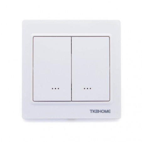TKB HOME Interrupteur double charge Z-Wave+ Blanc